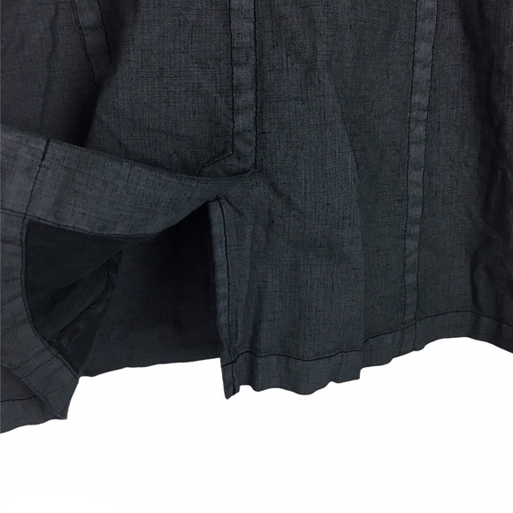 ISDA & CO 100% Linen Jacket Blazer Button Dark Academia Classic Minimalist Large - Picture 5 of 11